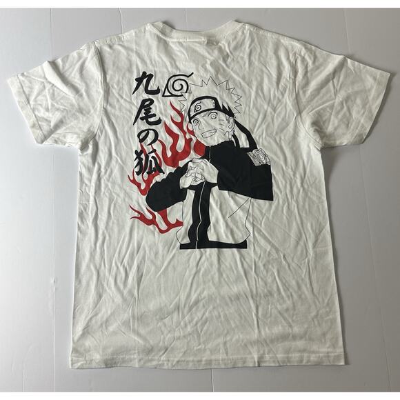 Uniqlo Naruto Hidden Leaf Village Tee White Short Sleeve SZ Medium - Picture 1 of 11